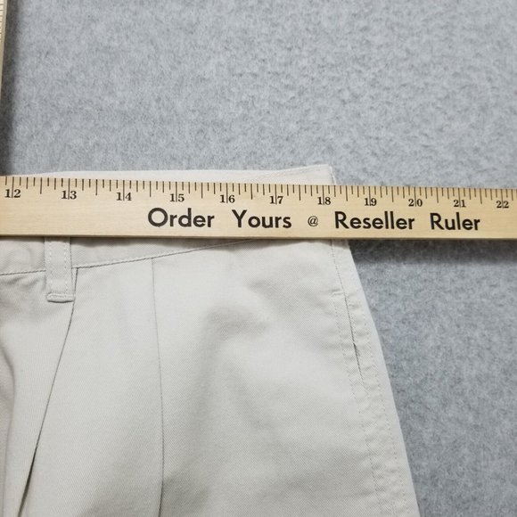 Trader Bay‎ Shorts Mens 38 Off White Chino Casual Pockets Pleated Outdoor - Picture 8 of 10